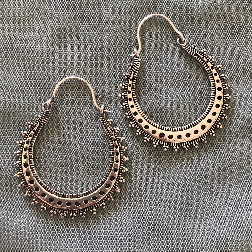 Bohemian Silver Earrings